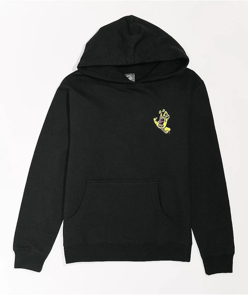 Santa Cruz Kids Screaming Hand Neon Black Hoodie