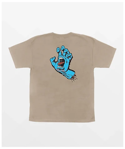 Santa Cruz Kids Screaming Hand Tan T-Shirt