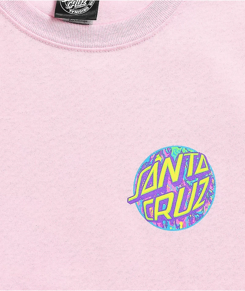 Santa Cruz Kids Spill Dot Pink T-Shirt