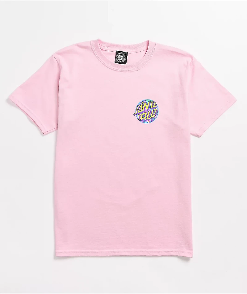 Santa Cruz Kids Spill Dot Pink T-Shirt