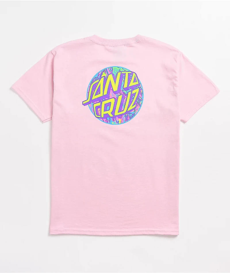 Santa Cruz Kids Spill Dot Pink T-Shirt
