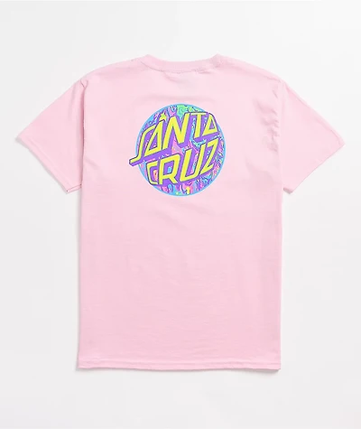 Santa Cruz Kids Spill Dot Pink T-Shirt