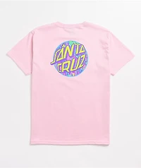 Santa Cruz Kids Spill Dot Pink T-Shirt