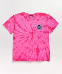 Santa Cruz Kids Wave Dot Pink Tie Dye T-Shirt