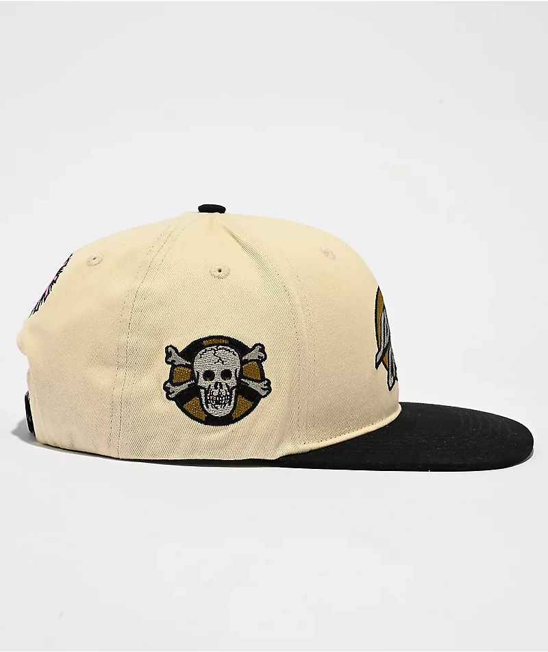 Santa Cruz Knibbs Cryptic Natural & Black Snapback Hat