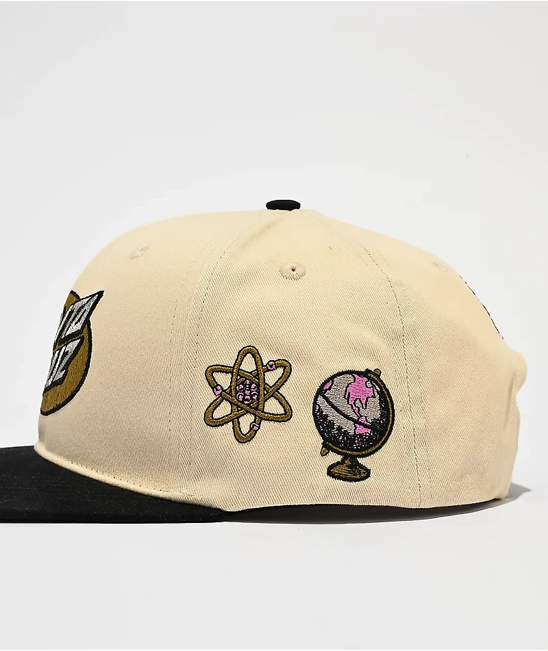 Santa Cruz Knibbs Cryptic Natural & Black Snapback Hat