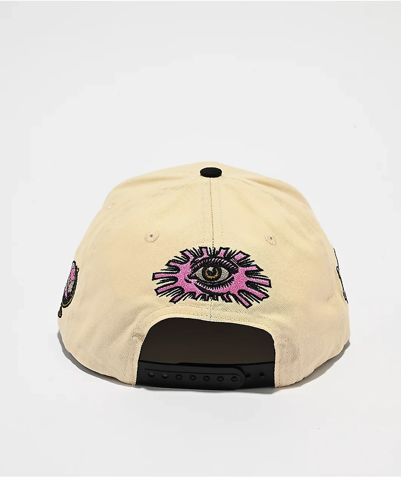 Santa Cruz Knibbs Cryptic Natural & Black Snapback Hat