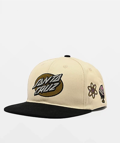 Santa Cruz Knibbs Cryptic Natural & Black Snapback Hat