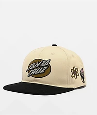 Santa Cruz Knibbs Cryptic Natural & Black Snapback Hat