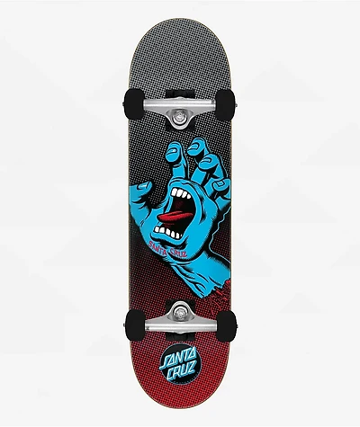 Santa Cruz Large Screaming Hand Fade 8.25" Skateboard Complete