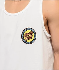 Santa Cruz Loud Ringed Dot White Tank Top