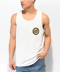 Santa Cruz Loud Ringed Dot White Tank Top