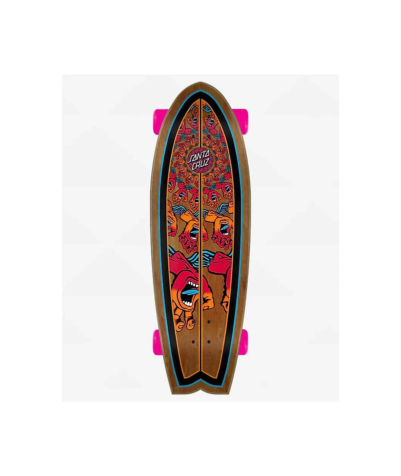 Santa Cruz Mandala Hand Shark 8.8" Cruiser Skateboard Complete