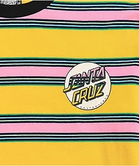 Santa Cruz Missing Dot Striped Yellow Long Sleeve T-Shirt