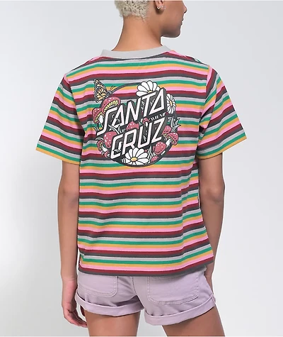 Santa Cruz Monarch Mushroom Dot Multi Stripe T-Shirt