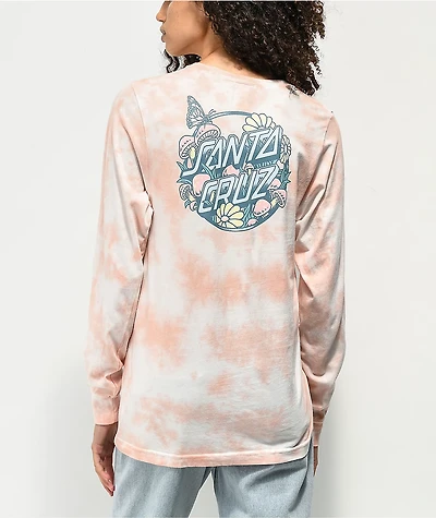 Santa Cruz Monarch Mushroom Dot Pink Tie Dye Long Sleeve T-Shirt