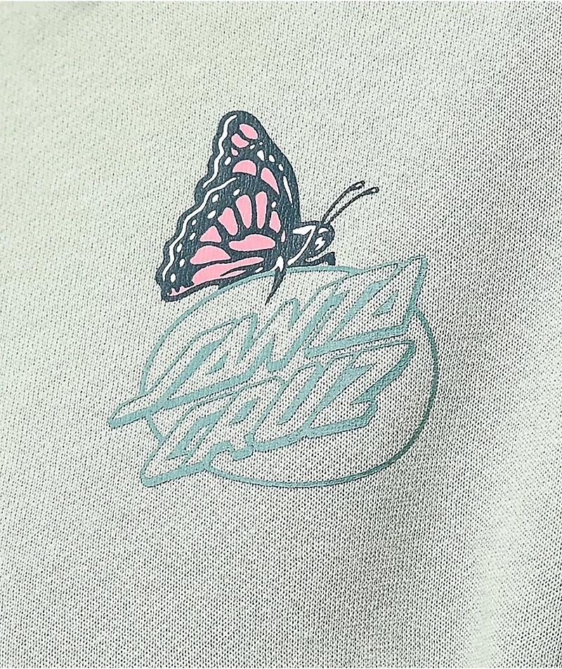 Santa Cruz Monarch Mushroom Sage Crop Crewneck Sweatshirt