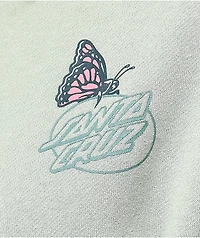 Santa Cruz Monarch Mushroom Sage Crop Crewneck Sweatshirt