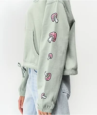 Santa Cruz Monarch Mushroom Sage Crop Crewneck Sweatshirt