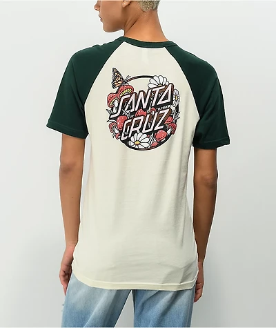 Santa Cruz Monarch Mushroom White & Green T-Shirt