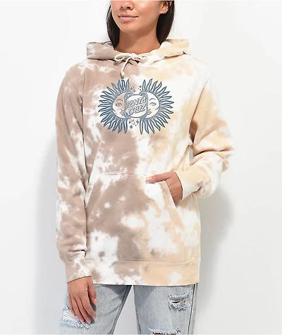 Santa Cruz Mono Split Sun Cream Tie Dye Hoodie