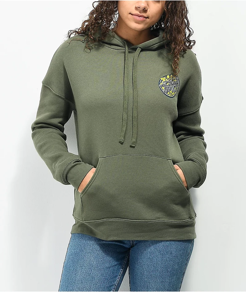 Santa Cruz Moon Light Dot Green Hoodie