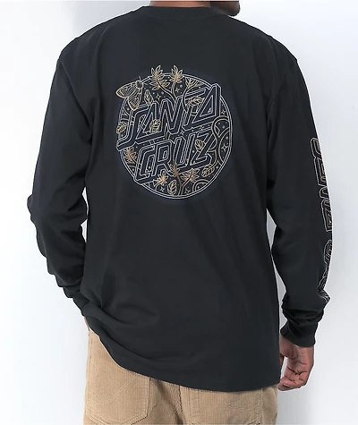 Santa Cruz Moonlight Dot Black Long Sleeve T-Shirt
