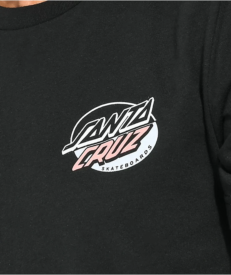 Santa Cruz Mushroom Wave Dot Black T-Shirt