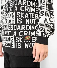Santa Cruz Not A Crime Black & White Sweater