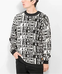 Santa Cruz Not A Crime Black & White Sweater