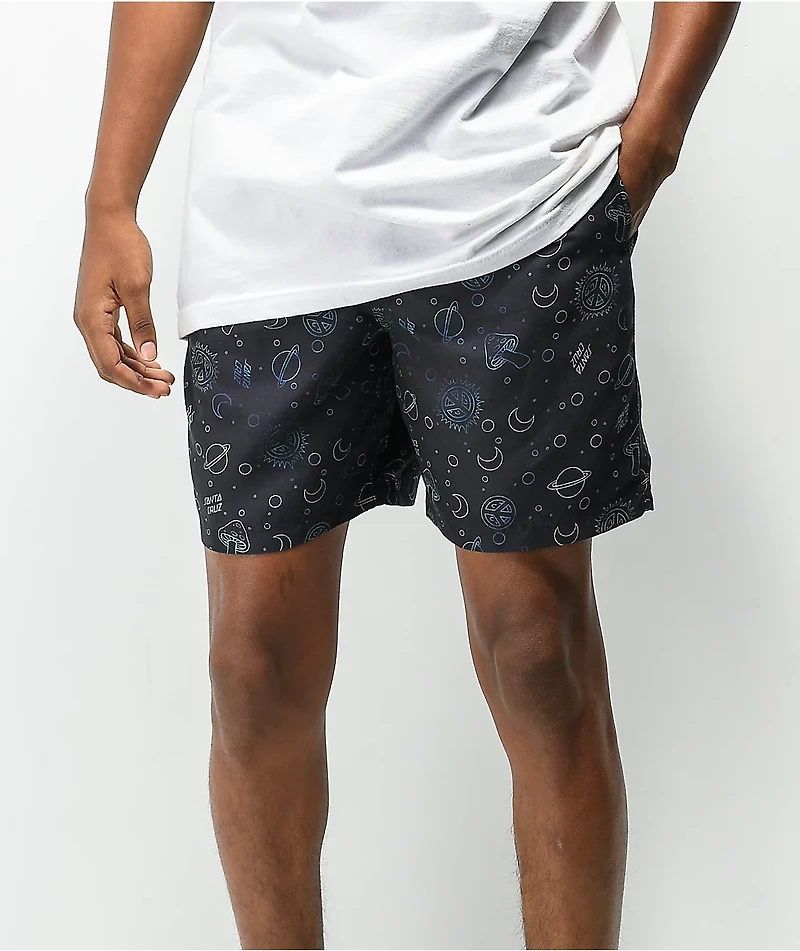 Santa Cruz Once Upon A Dot Black Board Shorts