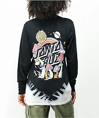 Santa Cruz Once Upon A Dot Black Tie Dye Long Sleeve T-Shirt