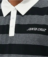 Santa Cruz Opus Black & Grey Stripe Polo Shirt