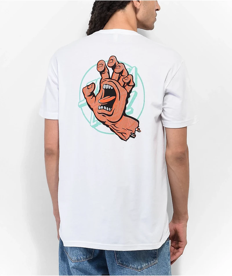 Santa Cruz Opus Overlay Hand Eco White T-Shirt