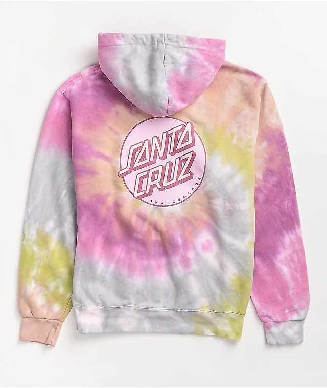 Santa Cruz Broken Dot Black White Tie Dye Hoodie at Hamilton