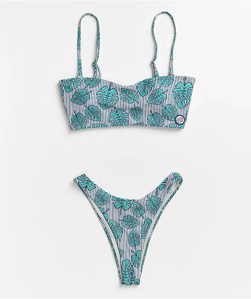 Santa Cruz Other Dot Monstera Rib High Leg Bikini Bottom