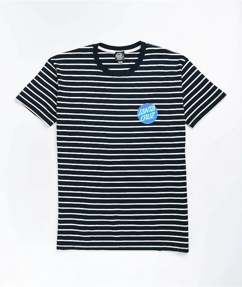 Santa Cruz Other Dot Navy & White Stripe T-Shirt
