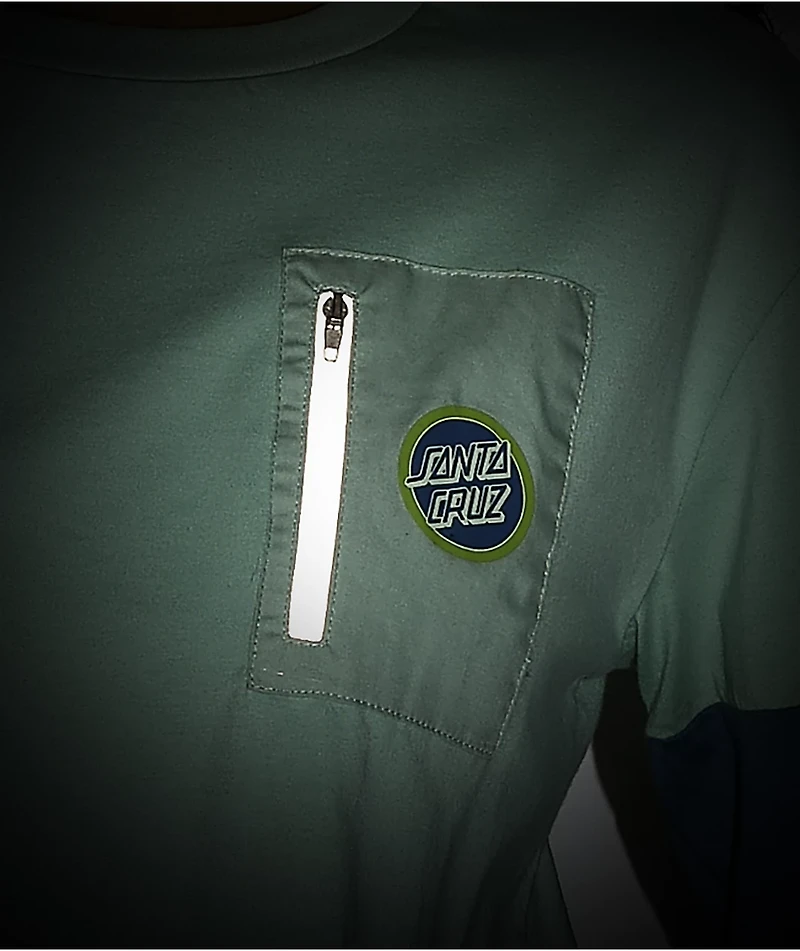 Santa Cruz Other Reverse Dot Green & Blue Long Sleeve T-Shirt