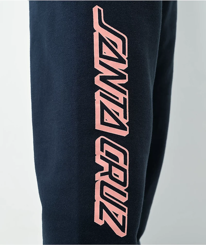Santa Cruz Outline Stripe Navy Sweatpants