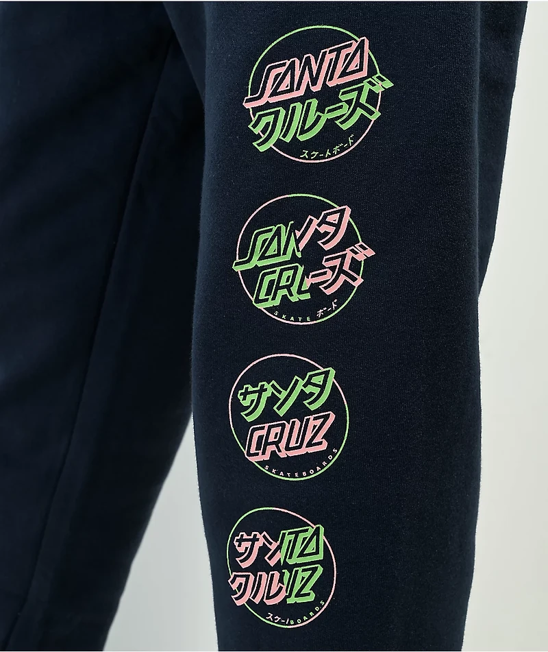 Santa Cruz Outline Stripe Navy Sweatpants