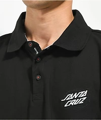 Santa Cruz Oval Dot Black Polo Shirt