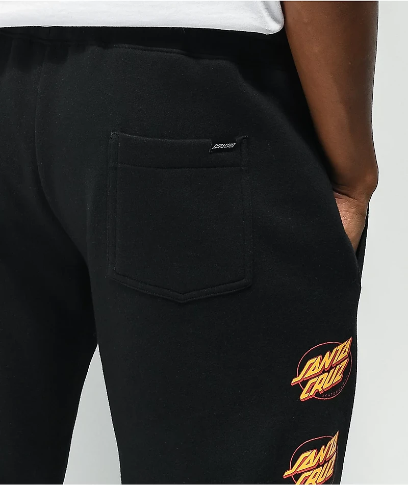 Santa Cruz Oval Dot Black Sweatpants