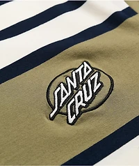 Santa Cruz Oval Dot Olive & Black Stripe T-Shirt