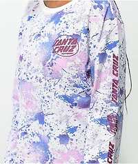 Santa Cruz Oval Dot Splatter Purple Long Sleeve T-Shirt