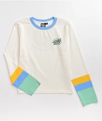 Santa Cruz Partial Oval Dot White & Multi Long Sleeve T-Shirt