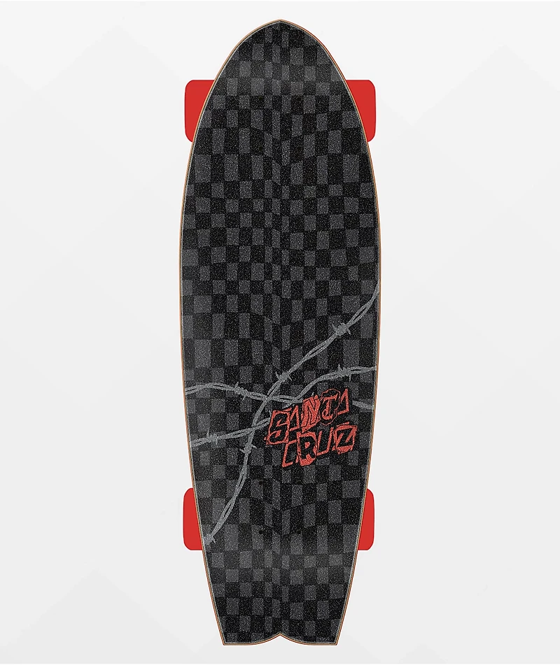 Santa Cruz Pay Off Dot Shark 27.69" Cruiser Skateboard Complete