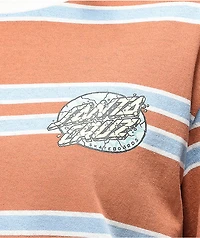 Santa Cruz Psychedelic Dot Brown & Blue Stripe Long Sleeve T-Shirt