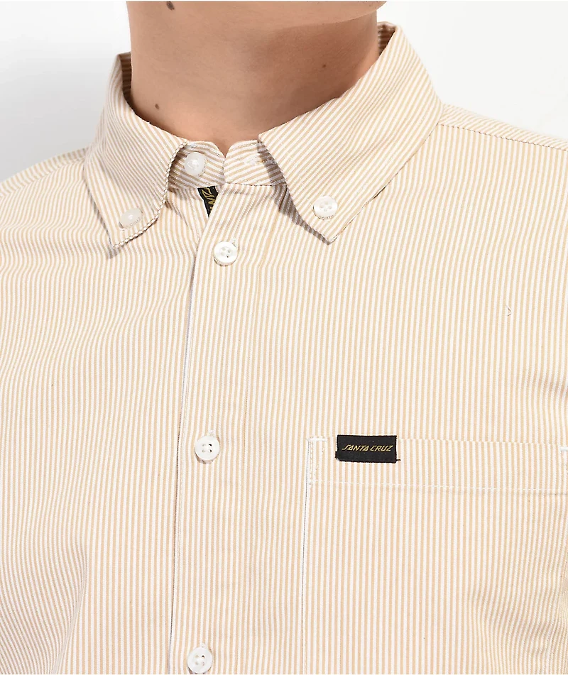 Santa Cruz Recurrence Tan Short Sleeve Work Shirt