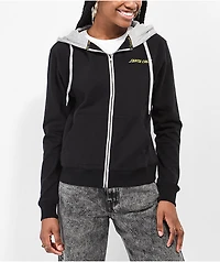 Santa Cruz Ringed Black Zip Hoodie