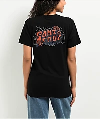 Santa Cruz Rose Wired Black T-Shirt